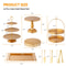 Gold Cake Stand Tower Set Elegant Serving Platters For Weddings Durable Metal 7