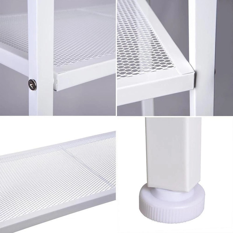 Iron Wall Ladder Shelf Sturdy Bookshelf Storage Unit For Home Office And Living Room 1