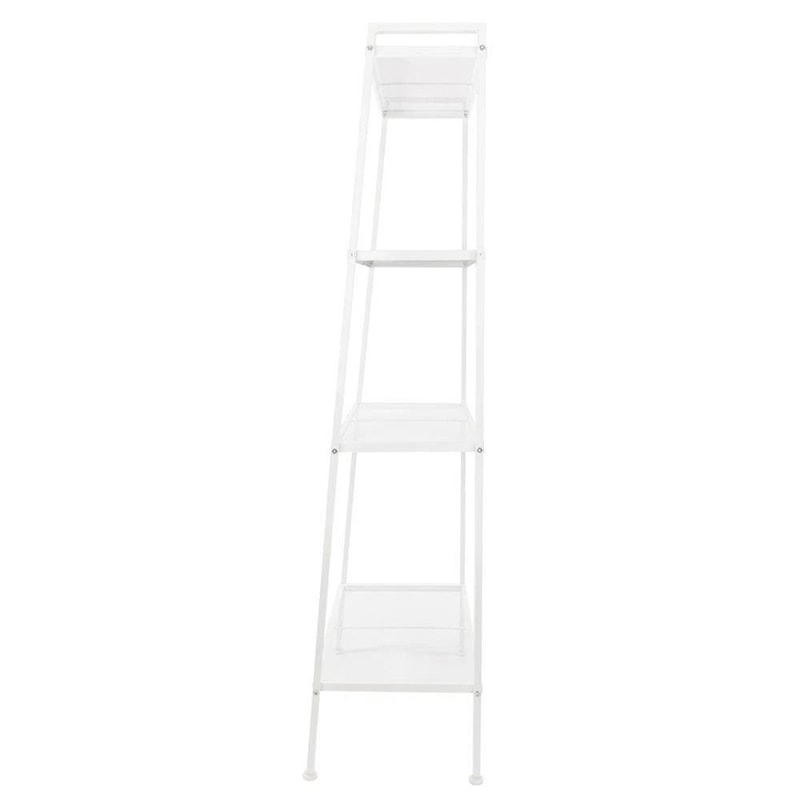 Iron Wall Ladder Shelf Sturdy Bookshelf Storage Unit For Home Office And Living Room 2