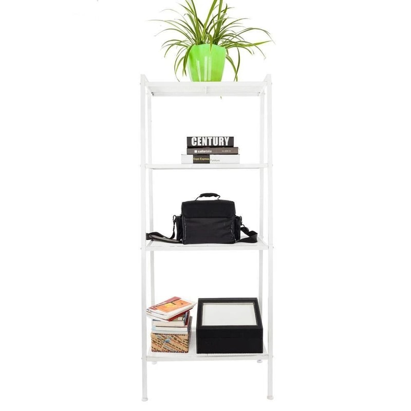 Iron Wall Ladder Shelf Sturdy Bookshelf Storage Unit For Home Office And Living Room 3