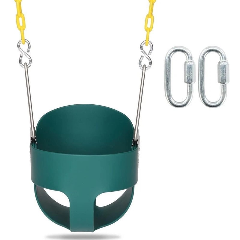 Full Bucket Toddler Swing Seat With Chain For Outdoor Play 4