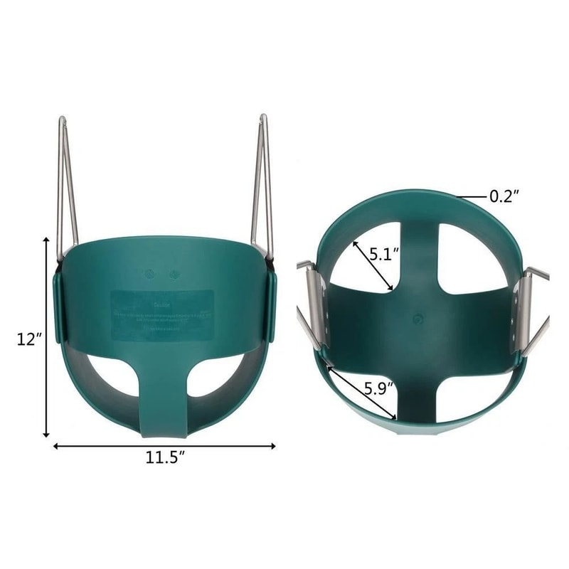 Full Bucket Toddler Swing Seat With Chain For Outdoor Play 5