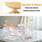 Elegant White Tiered Cake Stand Set Metal Dessert Display For Weddings And Parties 1