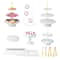 Elegant White Tiered Cake Stand Set Metal Dessert Display For Weddings And Parties 6