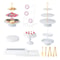 Elegant White Tiered Cake Stand Set Metal Dessert Display For Weddings And Parties 6