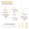 Elegant White Tiered Cake Stand Set Metal Dessert Display For Weddings And Parties 7