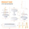 Elegant White Tiered Cake Stand Set Metal Dessert Display For Weddings And Parties 7
