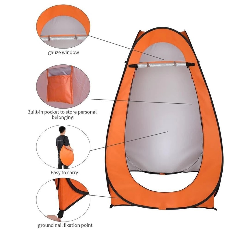Portable Outdoor Popup Privacy Shelter Instant Toilet Dressing And Shower Tent For Camping 3