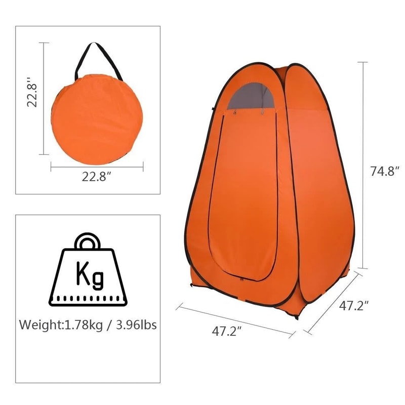Portable Outdoor Popup Privacy Shelter Instant Toilet Dressing And Shower Tent For Camping 5