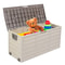 Wood Grain Garden Storage Box With Lockable Lid 6