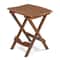 Round Wooden Folding Side Table Solid Wood End Coffee Table For Indoor Outdoor Use 5