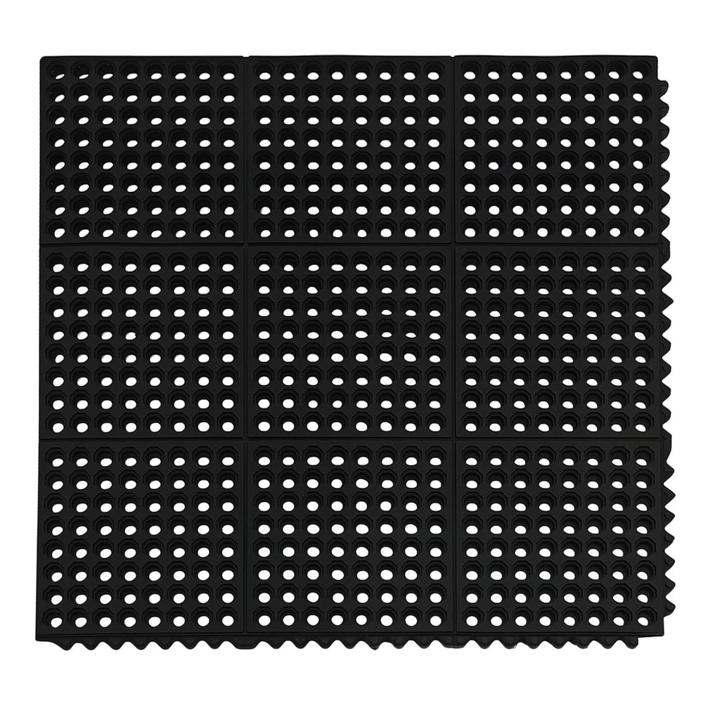 Rubber Mat With Drainage Holes NonSlip AntiFatigue Square Mat For Kitchens Garages And More 8