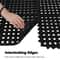 Rubber Mat With Drainage Holes NonSlip AntiFatigue Square Mat For Kitchens Garages And More 4