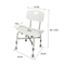 Heavy Duty Shower Chair With Back Adjustable Bath Seat For Elderly Bariatric Use 8