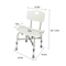 Heavy Duty Shower Chair With Back Adjustable Bath Seat For Elderly Bariatric Use 8