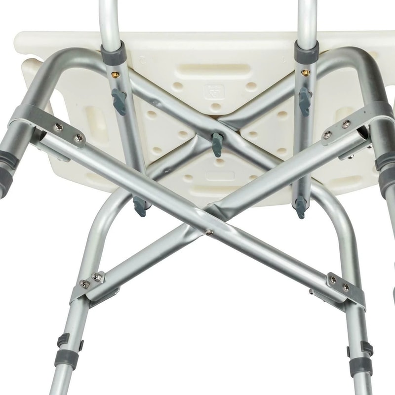 Heavy Duty Shower Chair With Back Adjustable Bath Seat For Elderly Bariatric Use 4