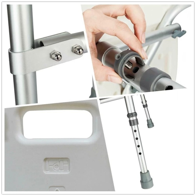 Heavy Duty Shower Chair With Back Adjustable Bath Seat For Elderly Bariatric Use 5