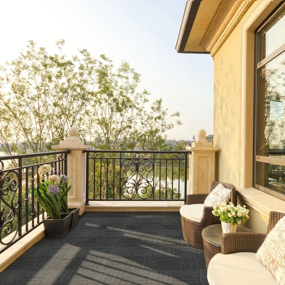Plastic Patio Deck Tiles Interlocking Outdoor Flooring For Patio Garden Pool Areas 1