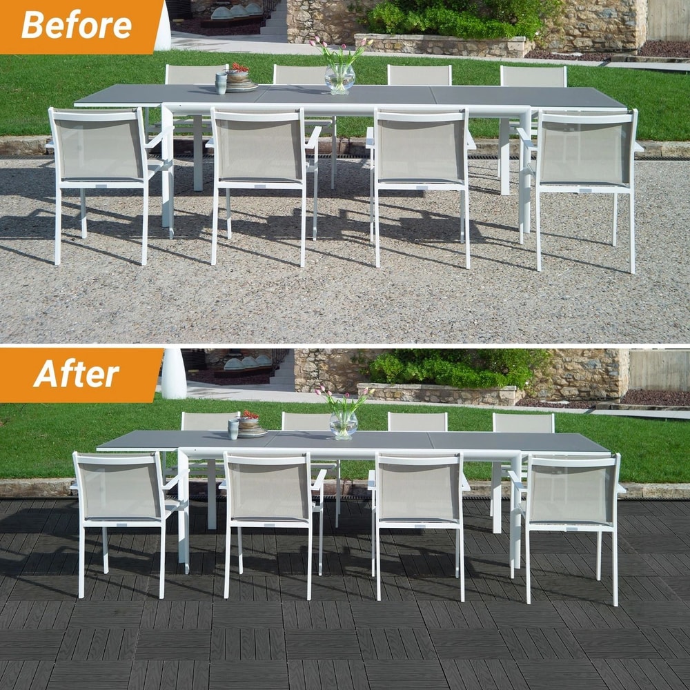 Plastic Patio Deck Tiles Interlocking Outdoor Flooring For Patio Garden Pool Areas 6