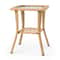 Portable Wicker Side Table With Glass Top Indoor Outdoor AllWeather Furniture 4