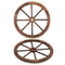 Rustic Wooden Wheel Wall Decor Vintage Garden And Yard Decoration 4