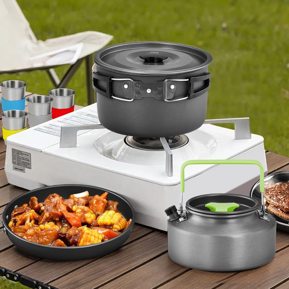 Camping Cookware Set Ultimate Outdoor Mess Kit For Picnics And Hiking 0