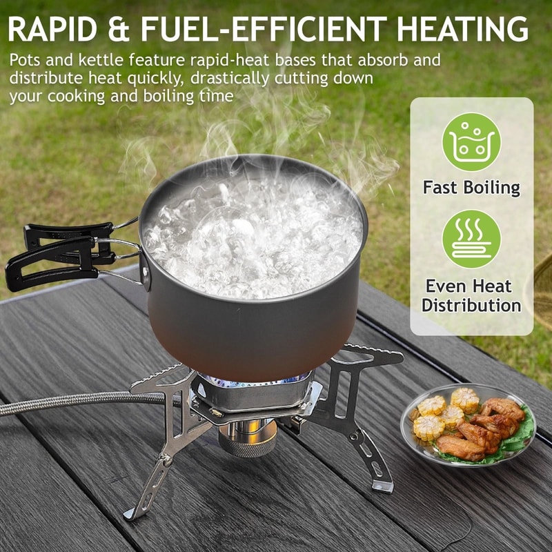 Camping Cookware Set Ultimate Outdoor Mess Kit For Picnics And Hiking 7