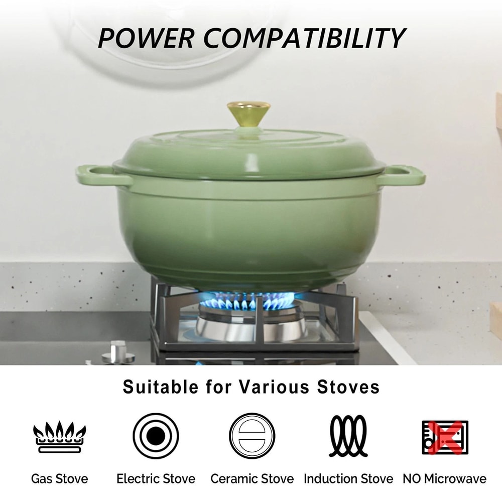 Heavy Duty Enameled Cast Iron Dutch Oven With Dual Coating 4