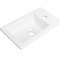 HighFired Fireclay Ceramic Vanity Top Sink Rectangular White Single Hole Basin 0