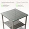 Outdoor Wicker Coffee Table With Glass Top Square Patio End Table For Indoor Outdoor Spaces 3