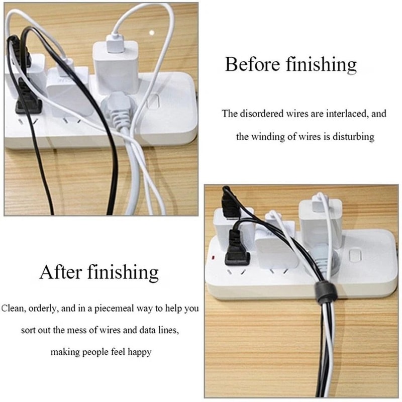 Reusable Hook And Loop Cable Straps For Wire Management And Cord Organization 3