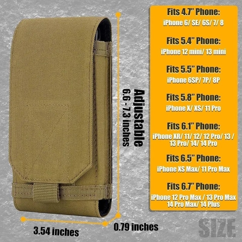 Tactical Molle Cell Phone Pouch Army Waist Holster For Smartphones 3
