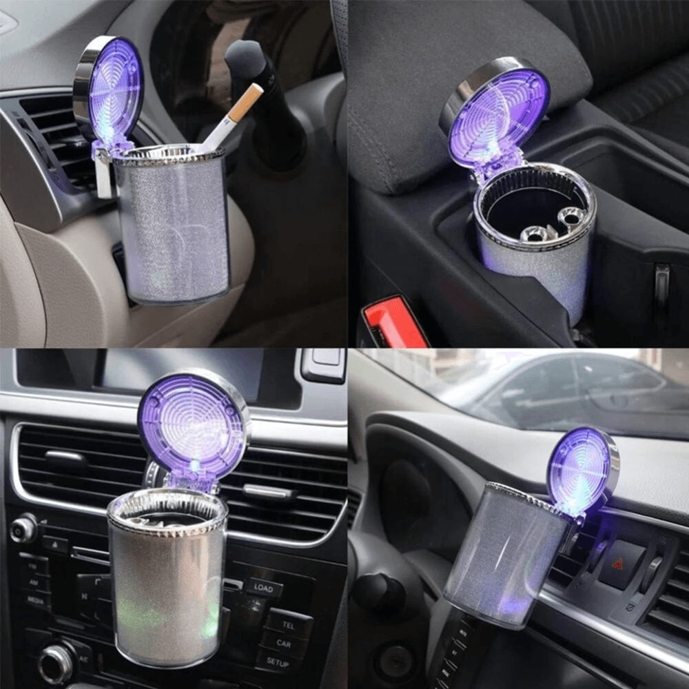 MultiFunction LED Light Car Ashtray With Air Vent Portable And Colorful 4