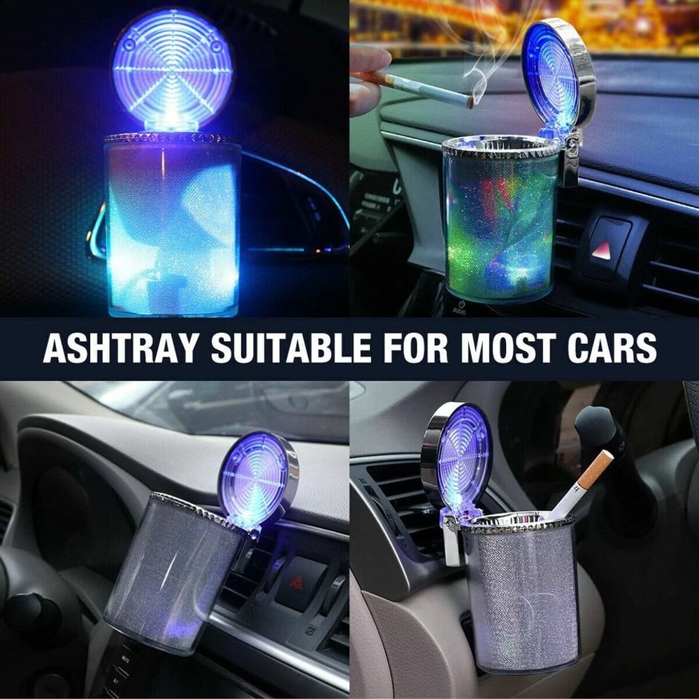 MultiFunction LED Light Car Ashtray With Air Vent Portable And Colorful 6