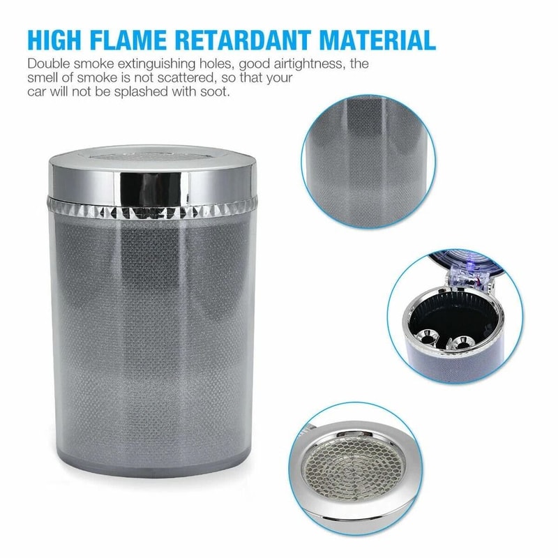 MultiFunction LED Light Car Ashtray With Air Vent Portable And Colorful 1