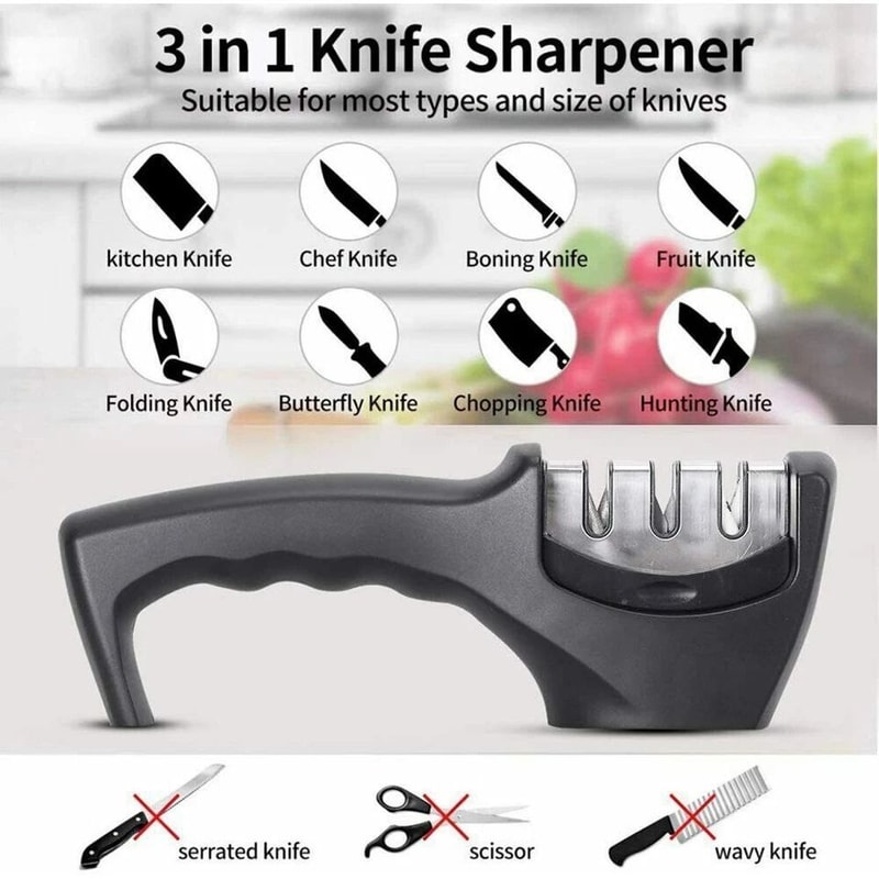 Knife Sharpener Professional Kitchen Sharpening System Tool 3