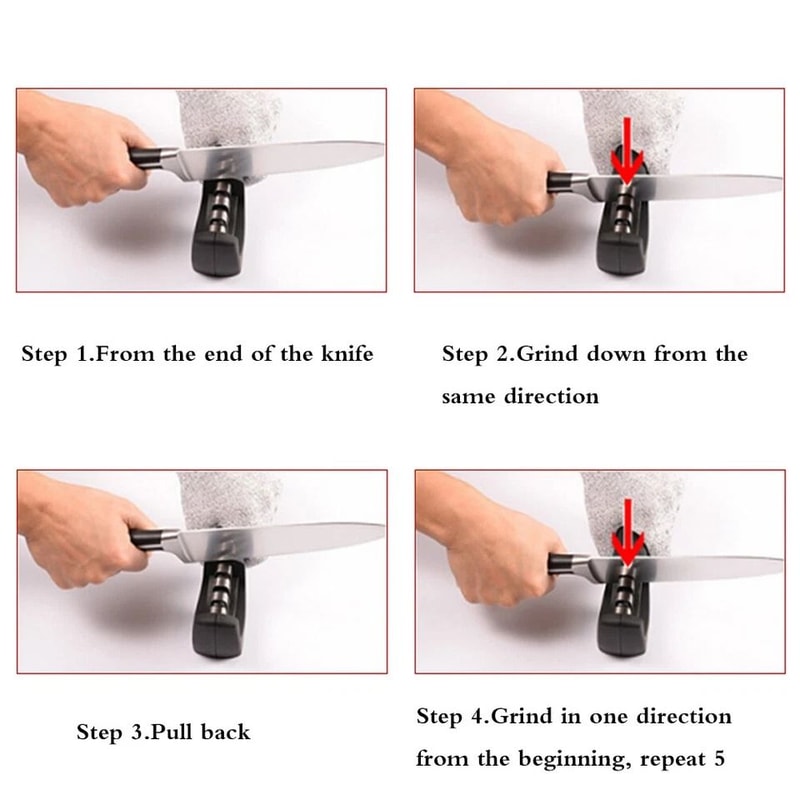 Knife Sharpener Professional Kitchen Sharpening System Tool 5