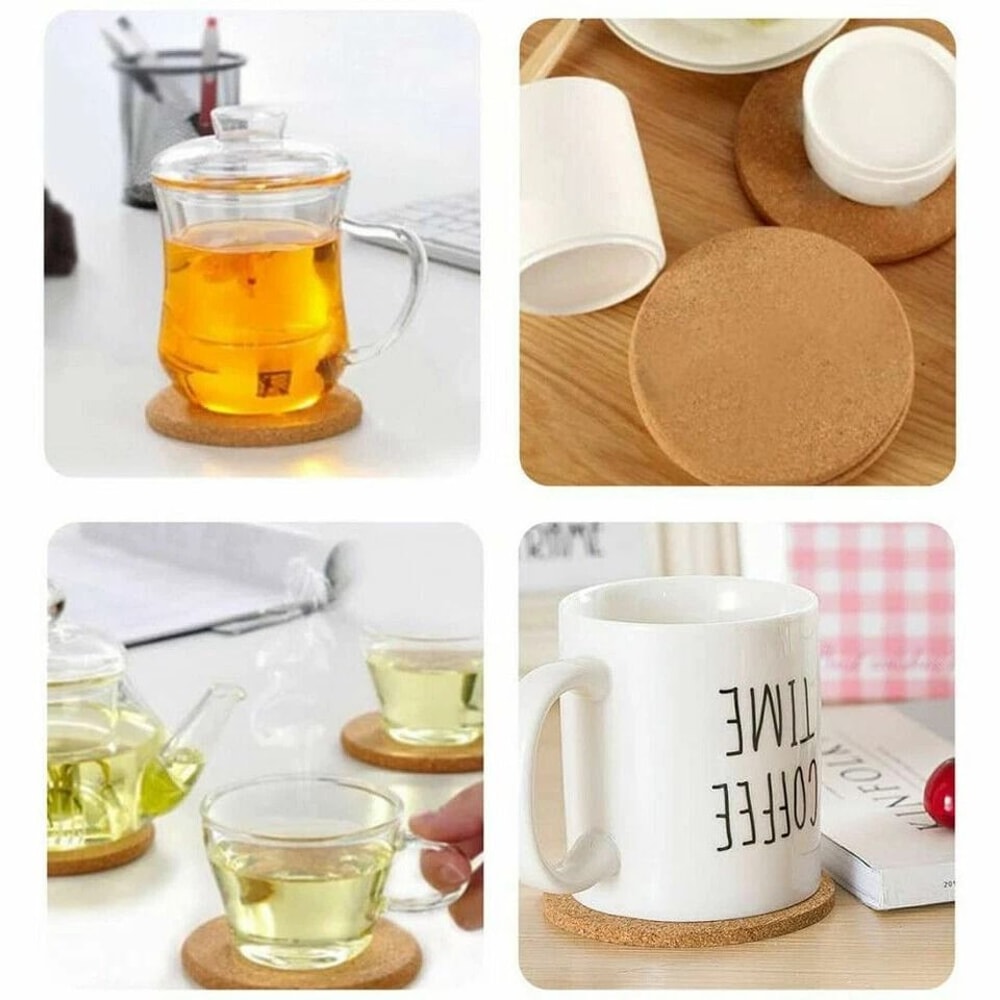 Absorbent Cork With Metal Holder For Coffee Tea And Drinks 1