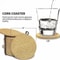 Absorbent Cork With Metal Holder For Coffee Tea And Drinks 2