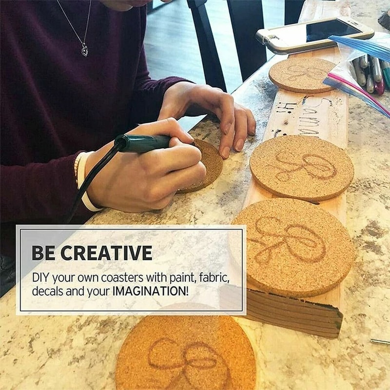 Absorbent Cork With Metal Holder For Coffee Tea And Drinks 3