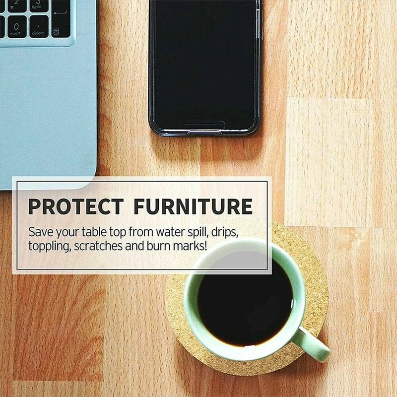 Absorbent Cork With Metal Holder For Coffee Tea And Drinks 4