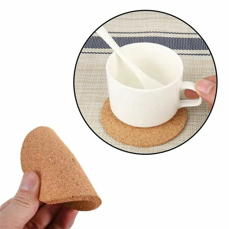 Absorbent Cork With Metal Holder For Coffee Tea And Drinks 5