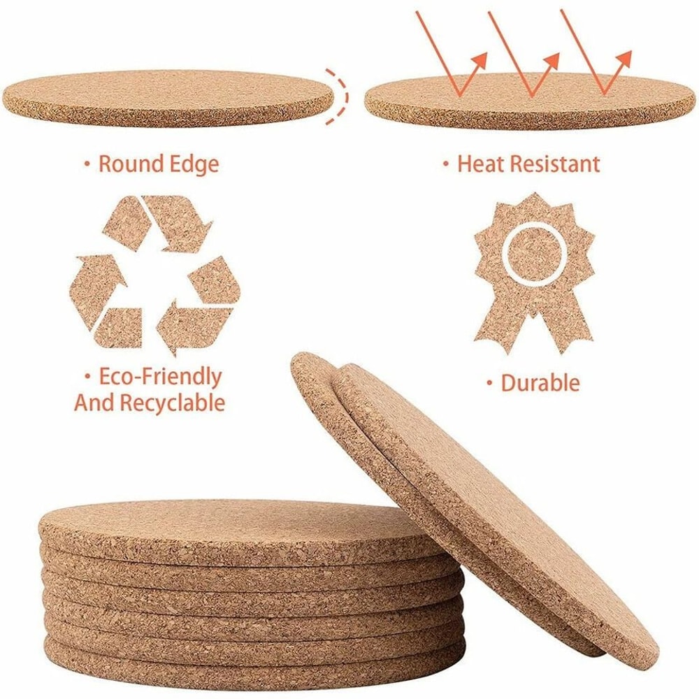 Absorbent Cork With Metal Holder For Coffee Tea And Drinks 6