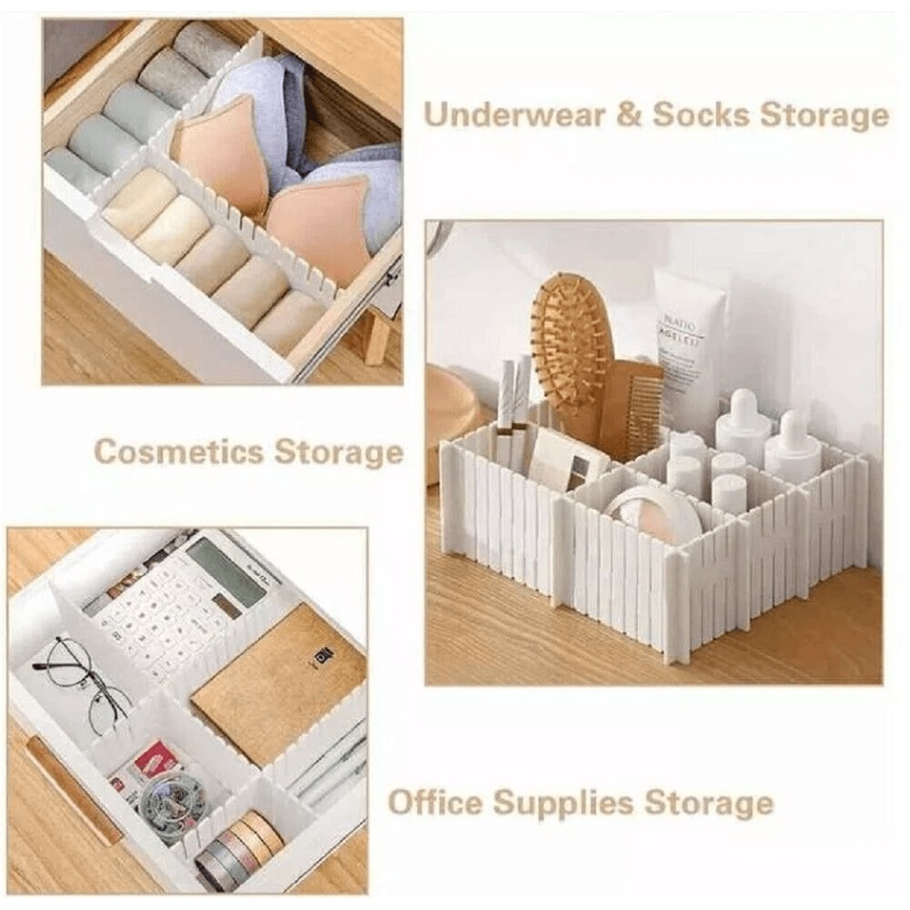Adjustable Drawer Dividers For DIY Storage Customizable Organizers For Kitchen Office Home 10