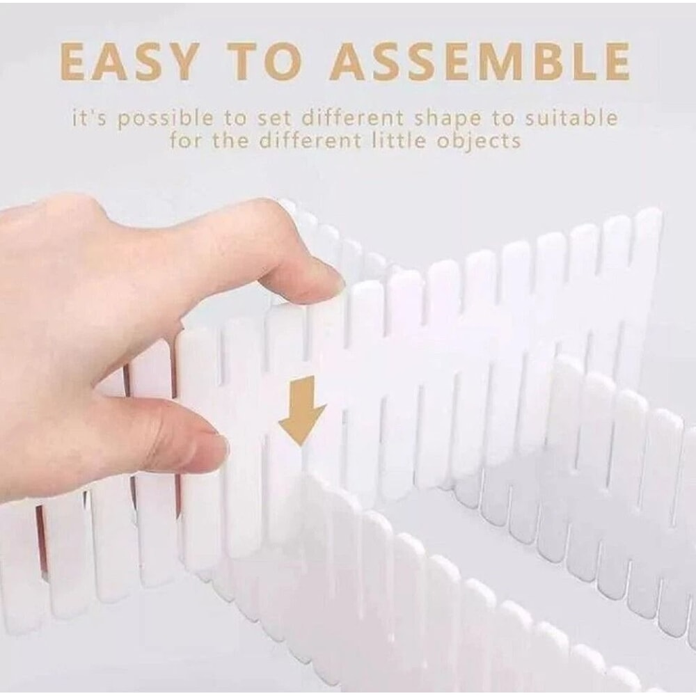 Adjustable Drawer Dividers For DIY Storage Customizable Organizers For Kitchen Office Home 8
