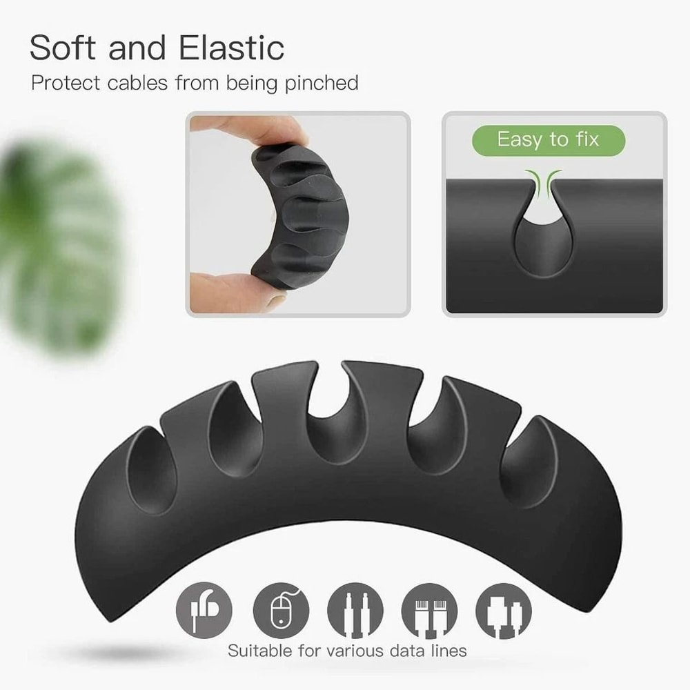 Cable Clip Grip Desk Organizer Adhesive Wall Mount For USB Charger Wire Management 2