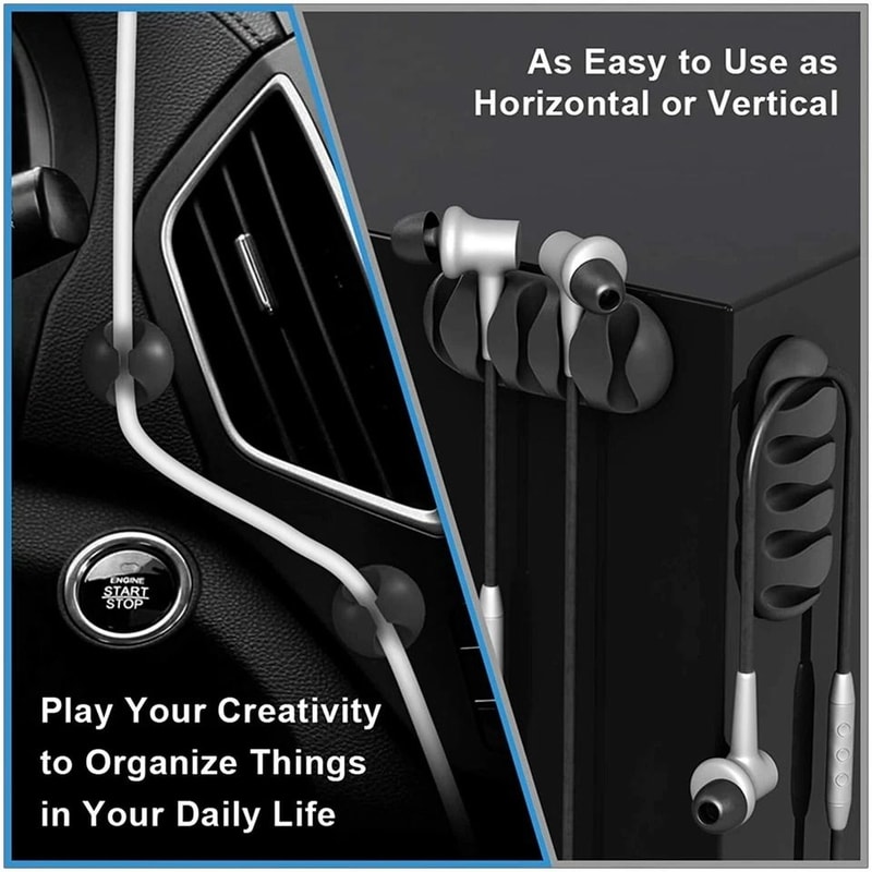 Cable Clip Grip Desk Organizer Adhesive Wall Mount For USB Charger Wire Management 6