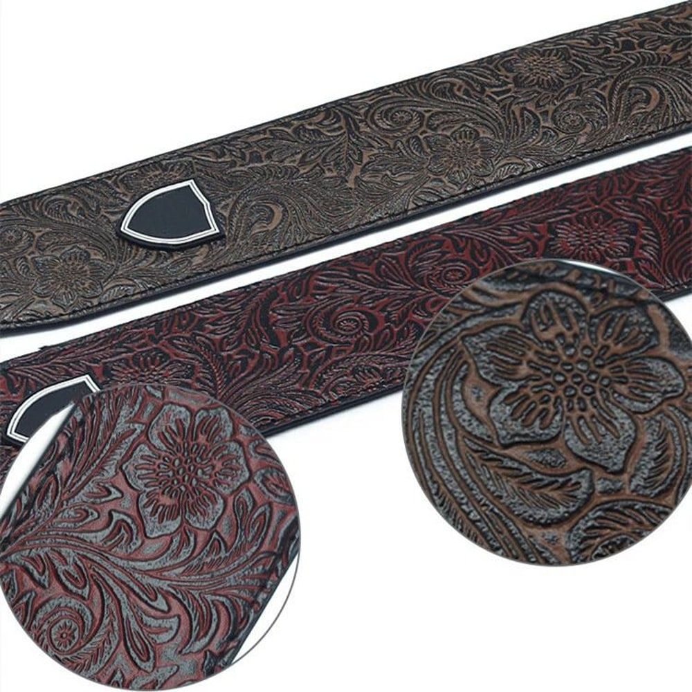 Snake Skin Pattern PU Leather Guitar Strap Adjustable For Electric Bass Guitars Comfortable Styl 6
