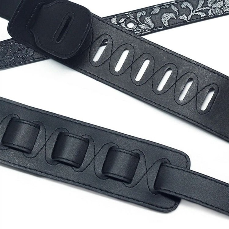 Snake Skin Pattern PU Leather Guitar Strap Adjustable For Electric Bass Guitars Comfortable Styl 3