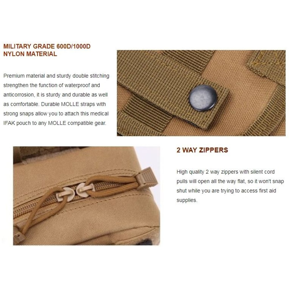 Tactical First Aid Pouch Kit Survival Medical Bag For Emergency Use Military Utility Medical Pouch 17